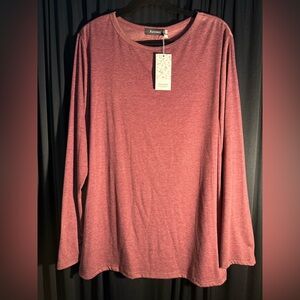 Women's Long Sleeve Top in Rose by Automet. XXL NWT